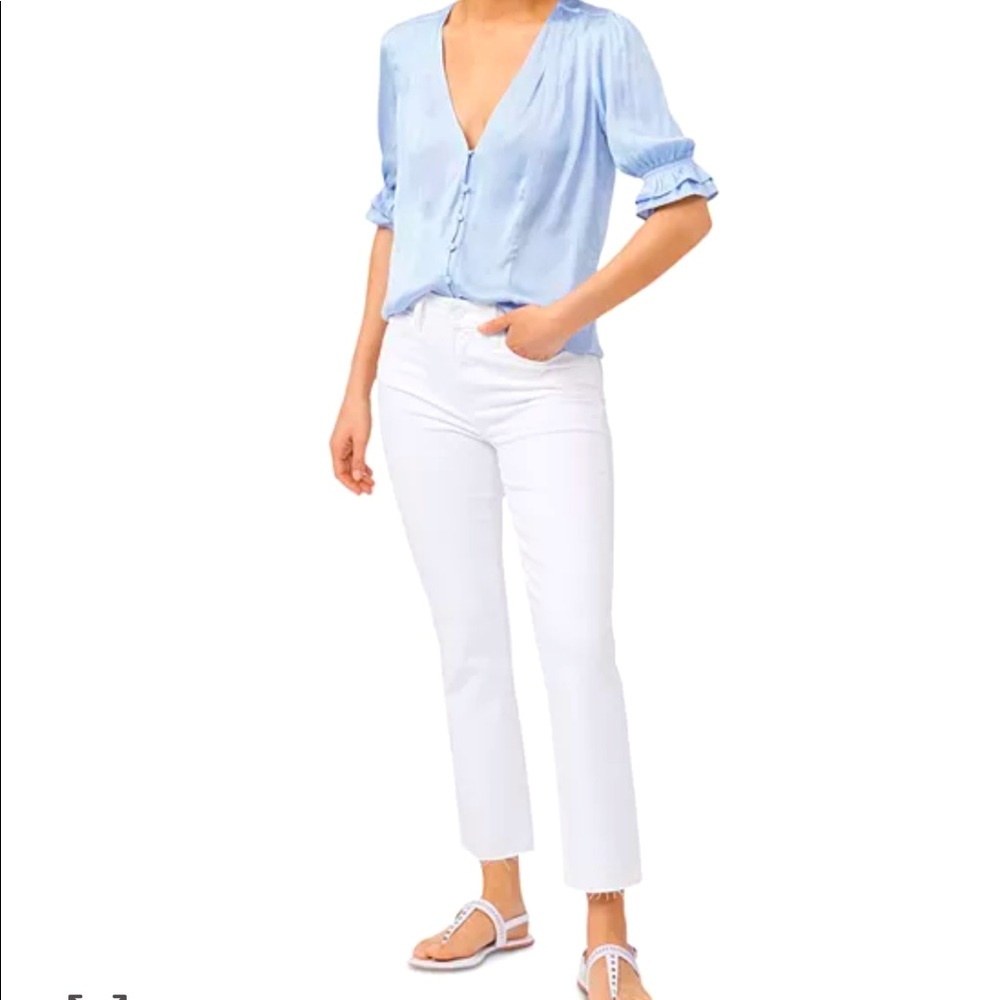 PAIGE CINDY CROP High Rise Straight Crop jeans